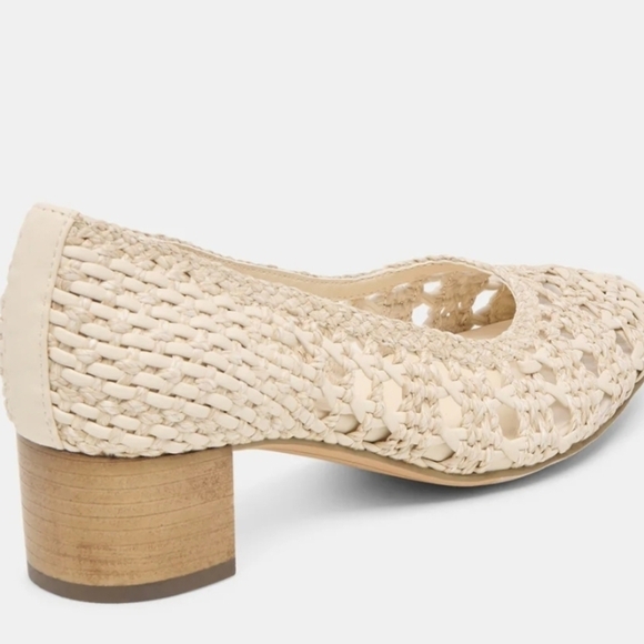 💛🔹️Dolce Vita 🔹️ Woven Raffia Lula  Women's Heels - Picture 3 of 6